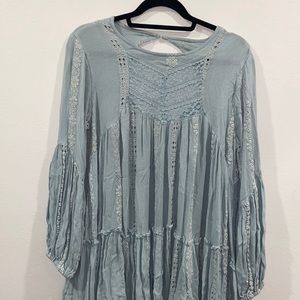 Free People BoHo Baby Blue Dress